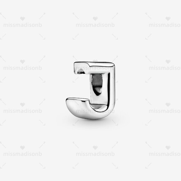 Pandora Letter J Alphabet Charm - Picture 1 of 6
